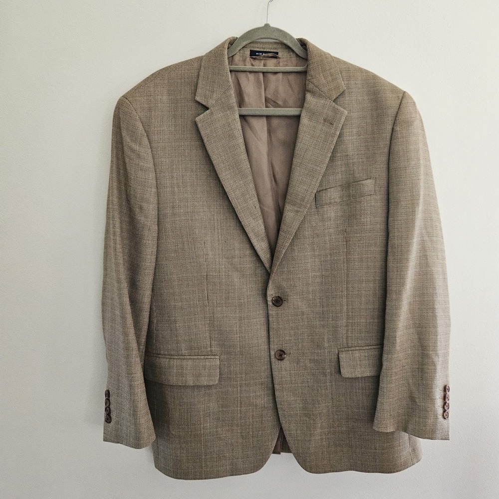 Ralph Lauren Golden Brown Sport Blazer Jacket 44R Silk & Wool Button